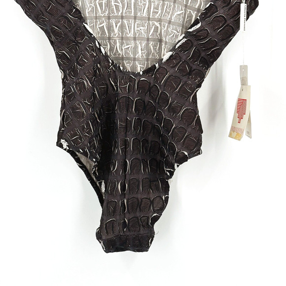 Vintage Alberta Ferretti Womens Swimwear Bodysuit Size 42/ US 6 80's Sexy Beach - Picture 6 of 9
